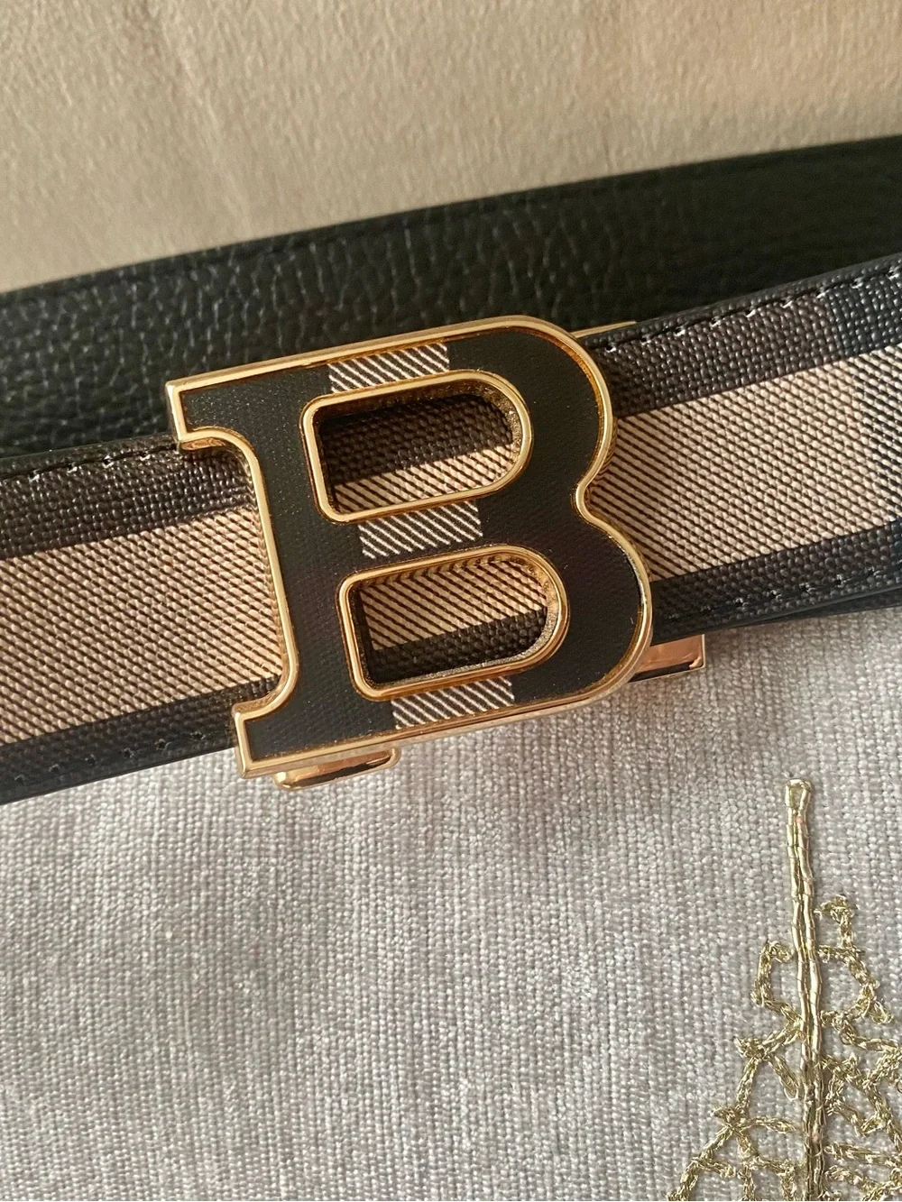 Fashion Plaid Belt Unisex